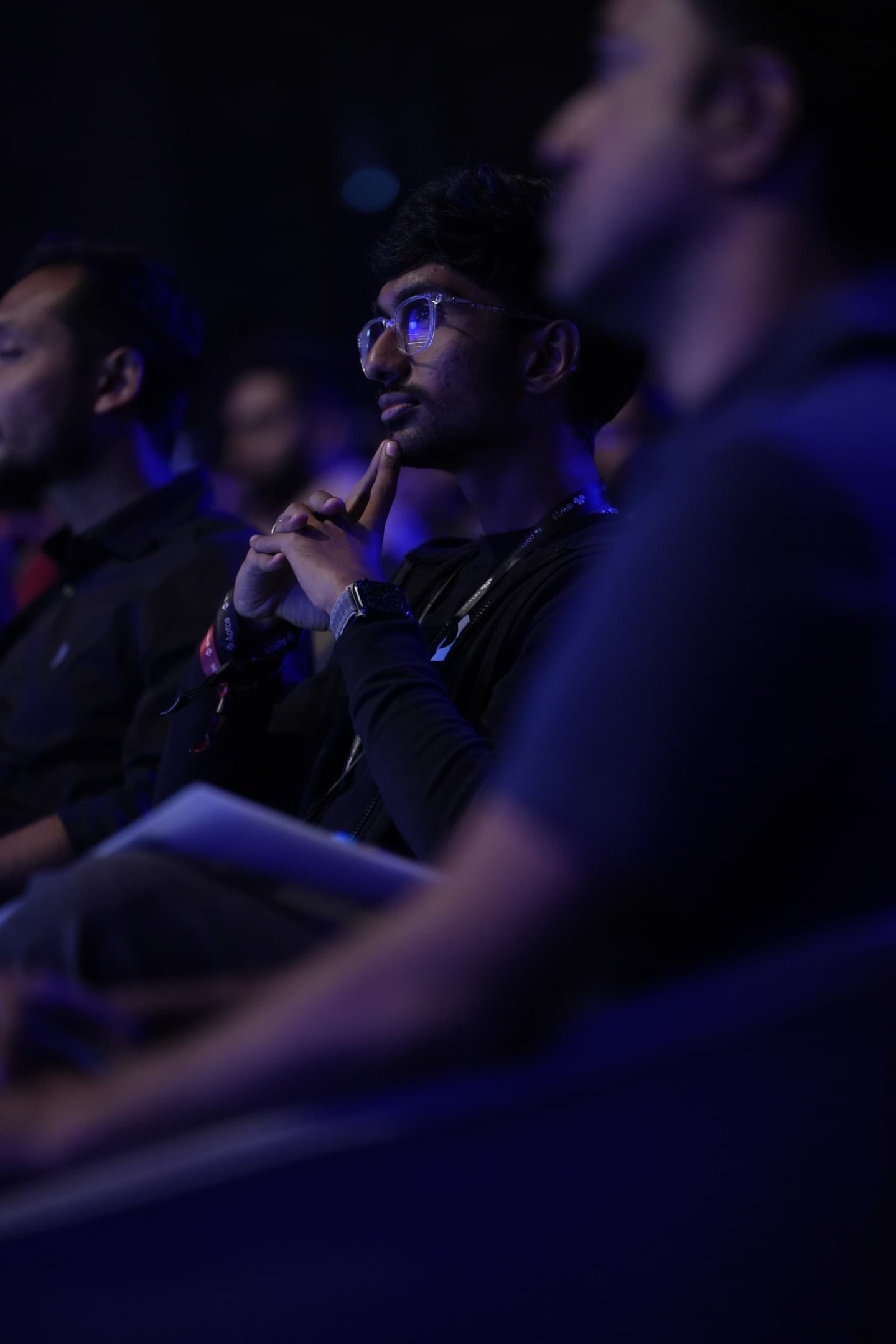 Moody Blue Portrait - India Blockchain Week